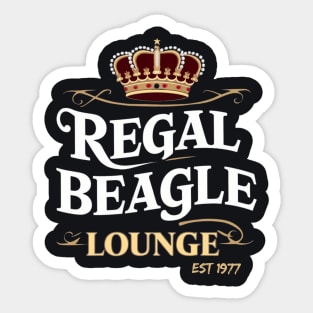 regal beagle lounge Sticker
